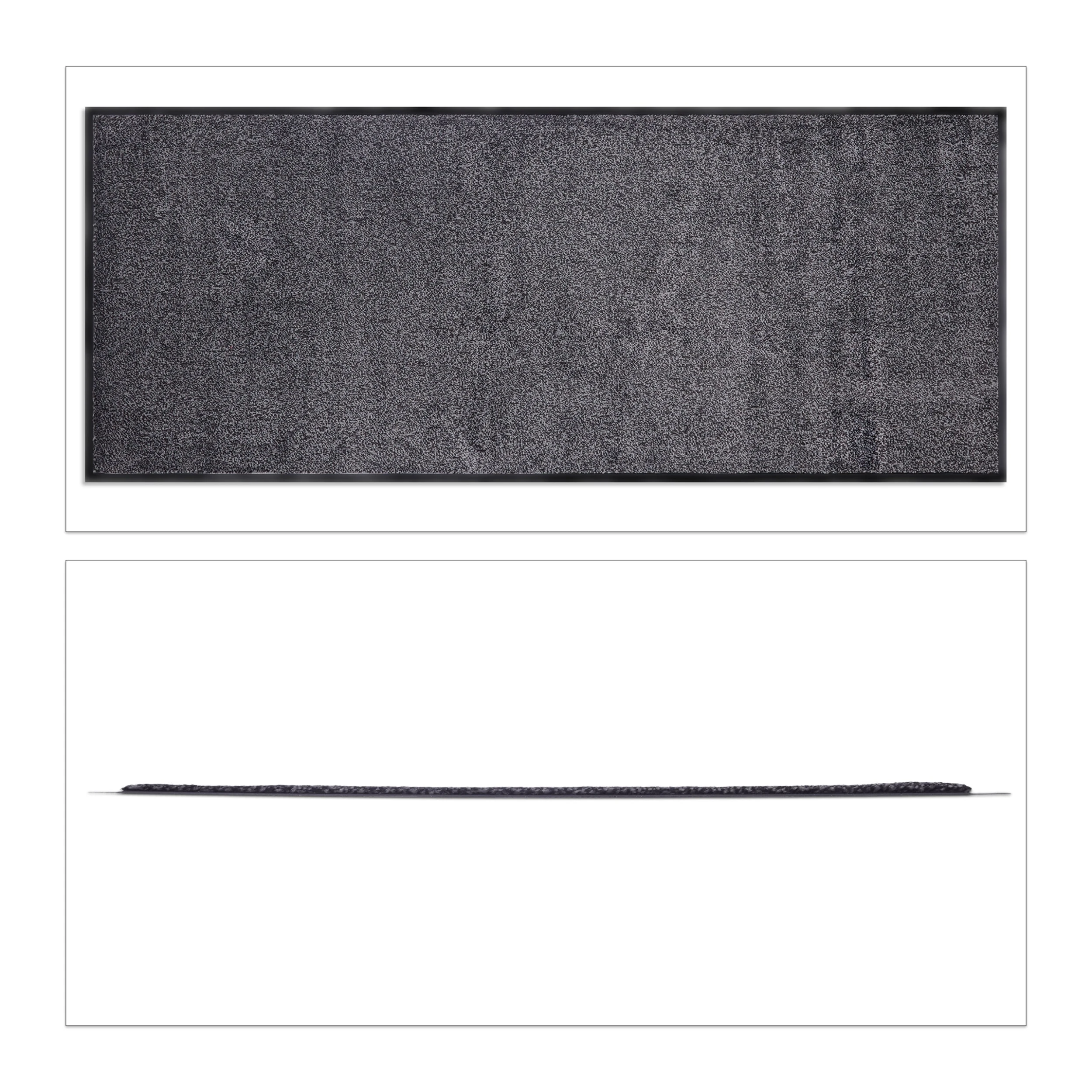 Relaxdays Schmutzfangmatte In Schwarz/Grau - (B)200 X (T)80 Cm