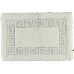 Rhomtuft Badteppiche Mäander In Weiss-weiss-silberlurex - 1322