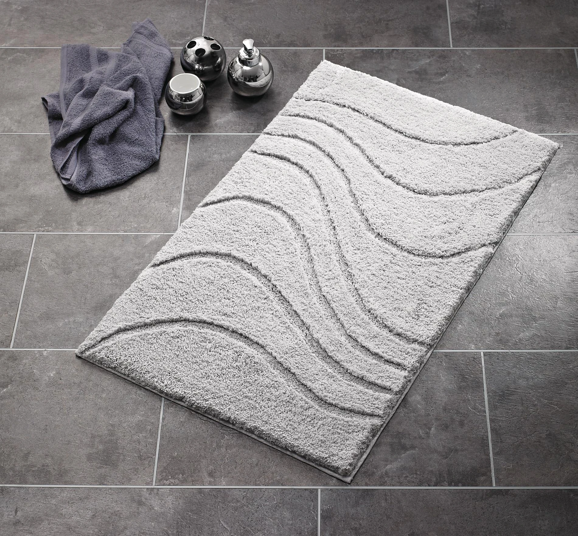 RIDDER Badezimmerteppich La Ola Grau – Bild 2