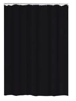 RIDDER Duschvorhang Textil Madison Inkl. Ringe Schwarz