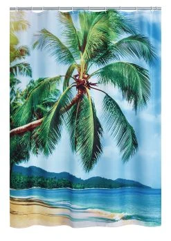 RIDDER Duschvorhang Textil Palm Beach Multicolor 180x200 Cm