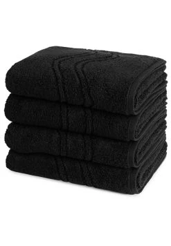 Ross 4 X Handtuch - Im Set Cashmere Feeling In Schwarz