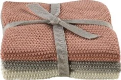 Sander Wischtuch 3er-Pack Kitchen Friends In Apricot-grau