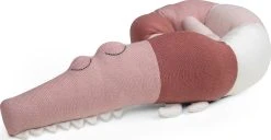 Sebra Gestrickten Mini-Kissen - Sleepy Croc, Blossom Pink