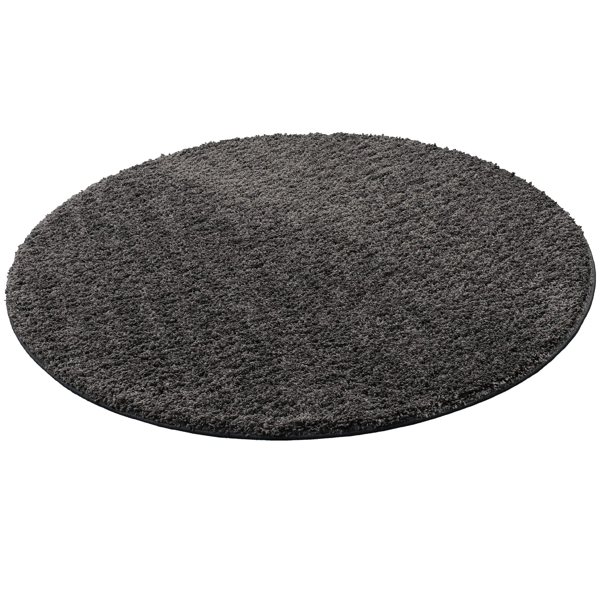 Snapstyle Luxus Hochflor Langflor Teppich Milano Rund In Antraciet – Bild 2
