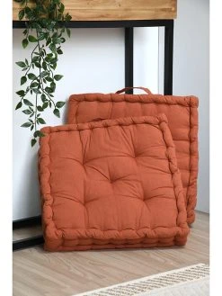 STOF France Bodenkissen "Willow" In Hellbraun - (L)40 X (B)40 Cm