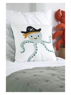 STOF France Kissen "Edouard" In Weiß/ Grün - (L)40 X (B)40 Cm