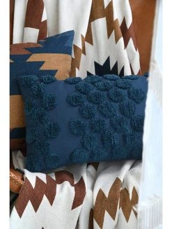 STOF France Kissen "Magdalena" In Blau - (L)50 X (B)30 Cm