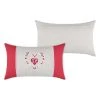 STOF France Kissen "Pauline" In Weiß/ Rot - (L)50 X (B)30 Cm
