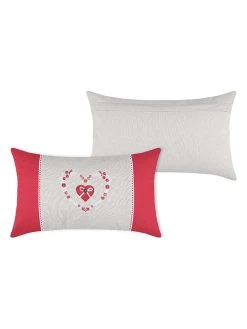 STOF France Kissen "Pauline" In Weiß/ Rot - (L)50 X (B)30 Cm