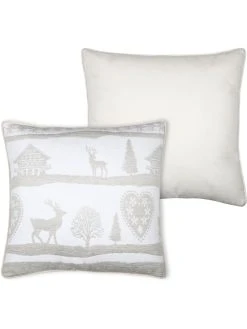 STOF France Kissen "Valbonnais" In Beige/ Weiß - (L)40 X (B)40 Cm