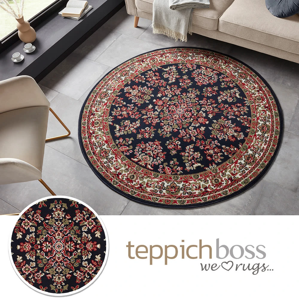 Teppich Boss Kurzflor Orient Teppich Zabul Blau – Bild 4