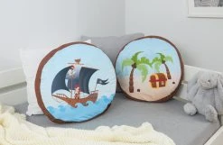 TICAA Kinder Rundkissen-Set "Pirat Luan" In Mehrfarbig