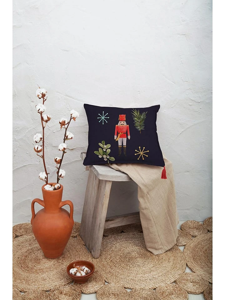 Tierra Bella Kissenhülle "Christmas Fairy Tale" In Dunkelblau - (L)45 X (B)45 Cm – Bild 2