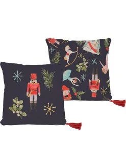 Tierra Bella Kissenhülle "Christmas Fairy Tale" In Dunkelblau - (L)45 X (B)45 Cm