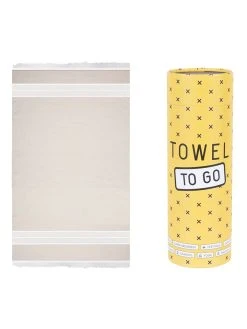 Strandtuch "Towel To Go" In Beige - (L)180 X (B)100 Cm