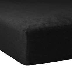 Traumschlaf Spannbettlaken Flausch Biber Boxspring In Schwarz