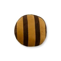 VTwonen Kissen "Cushion Round Cotton Velvet" In Braun - (L) 40 X (B) 40cm