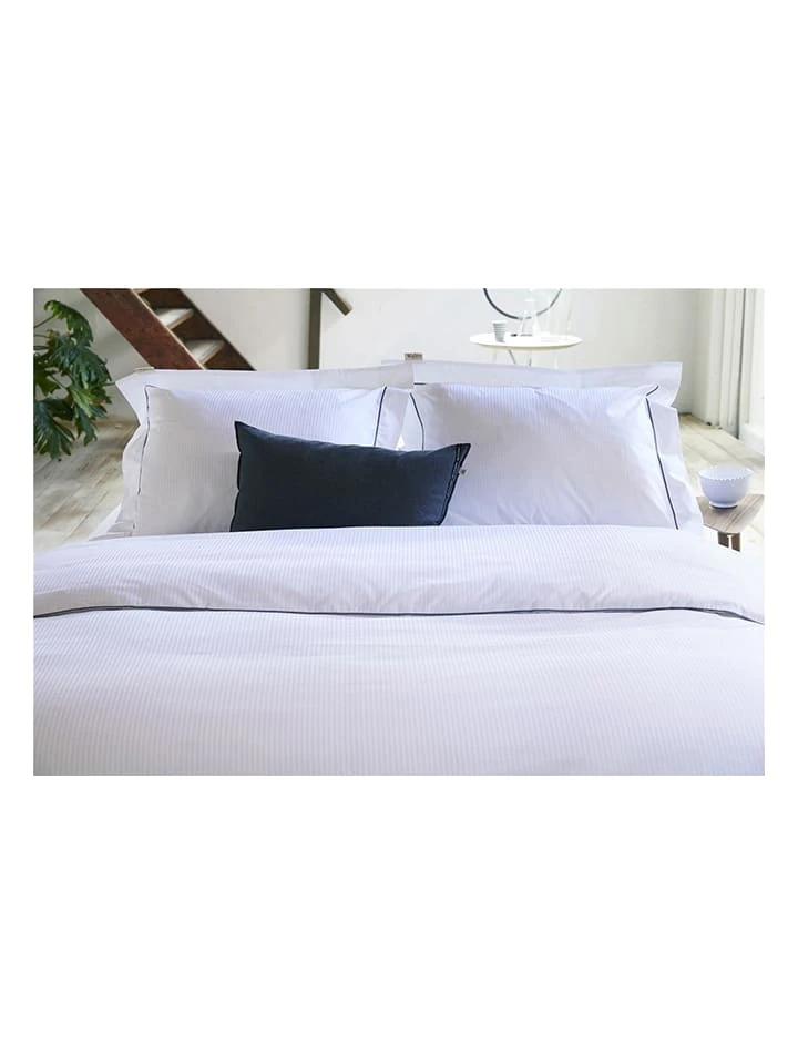 Walra Satin-Bettwäsche-Set "Subtile Stripe" In Weiß – Bild 4