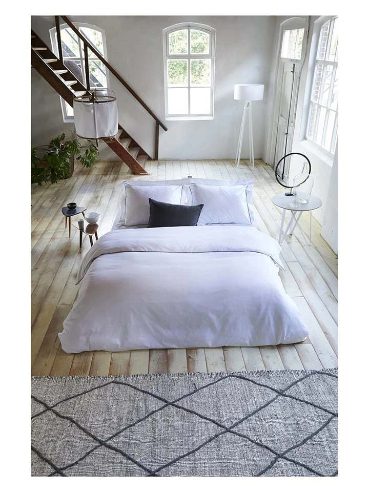 Walra Satin-Bettwäsche-Set "Subtile Stripe" In Weiß – Bild 5