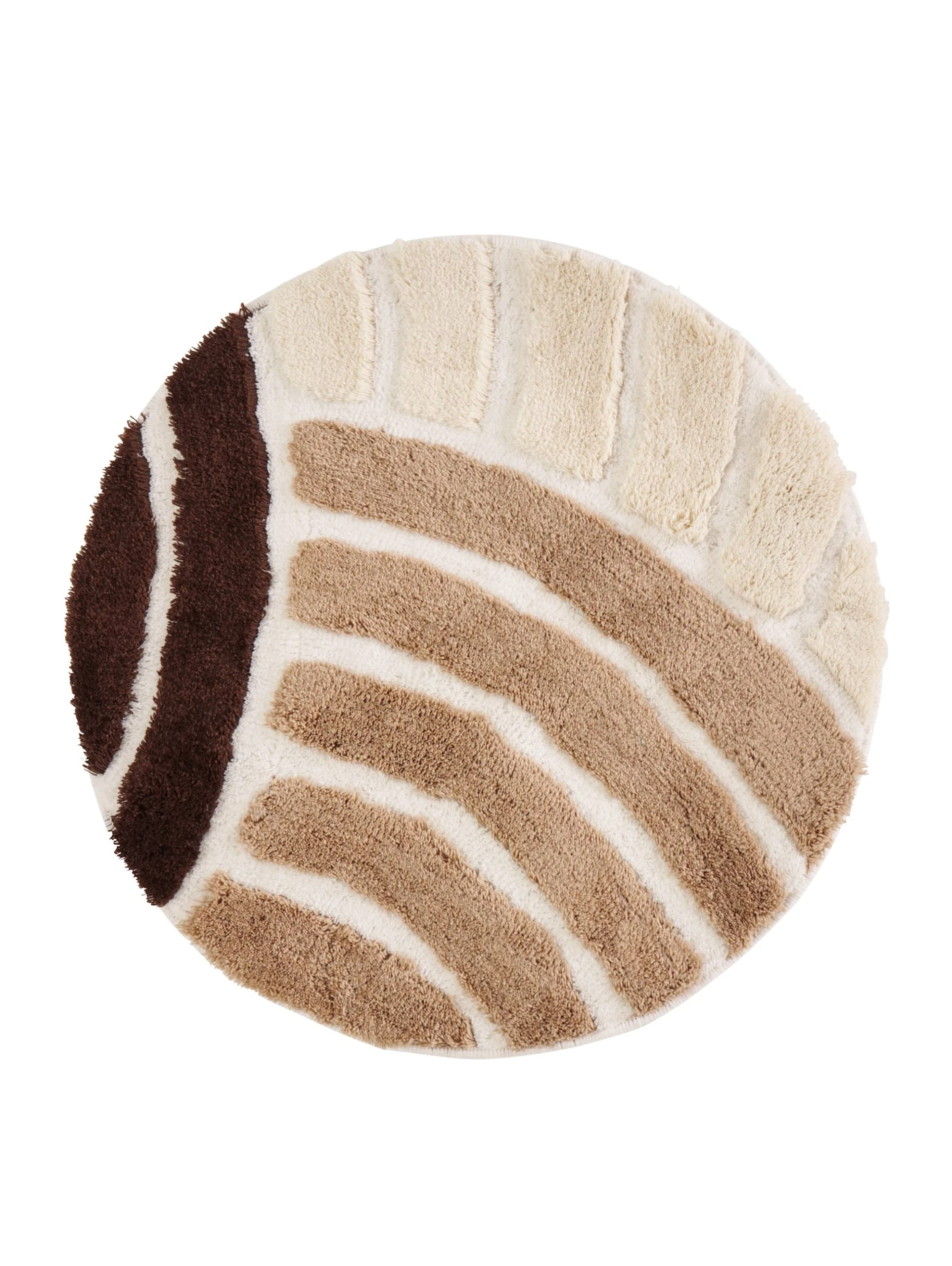 Webschatz Badematte Rund 'Lancy' In Beige – Bild 3