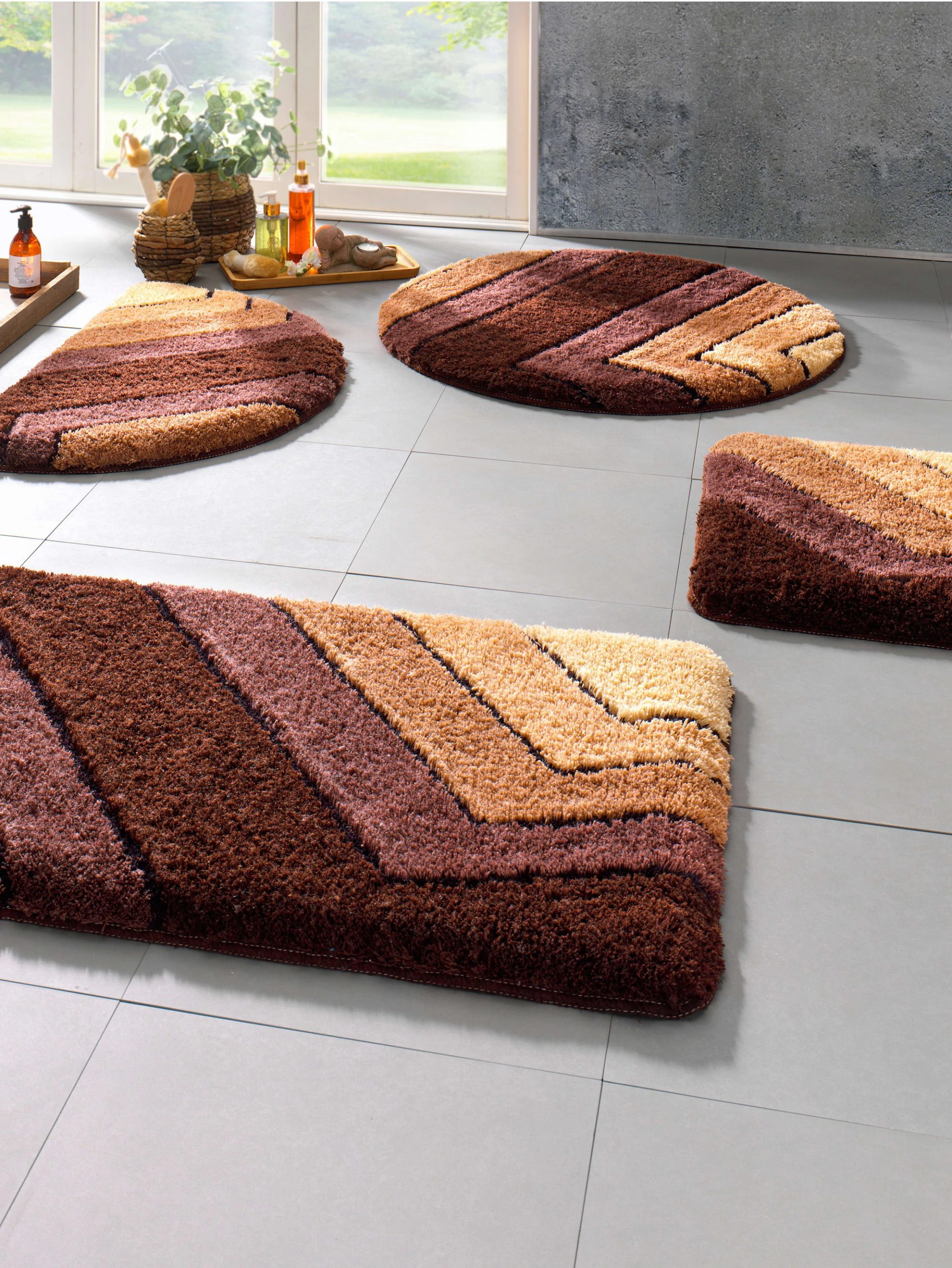 Webschatz Badematte Rund 'Qualitz' In Braun