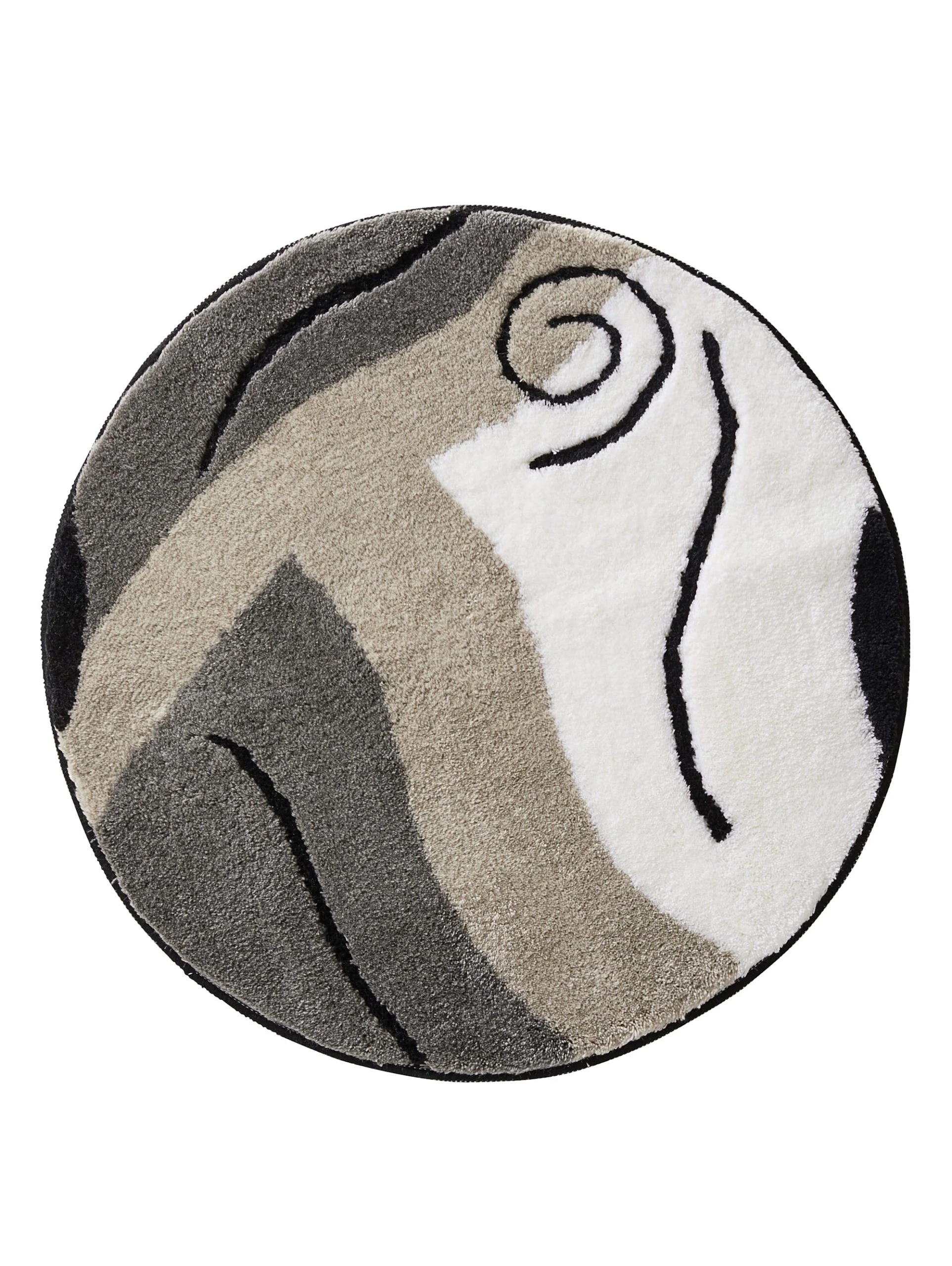 Webschatz Badematte Rund 'Salin' In Grau – Bild 7