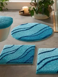 Webschatz Badematte Rund 'Straubing' In Türkis