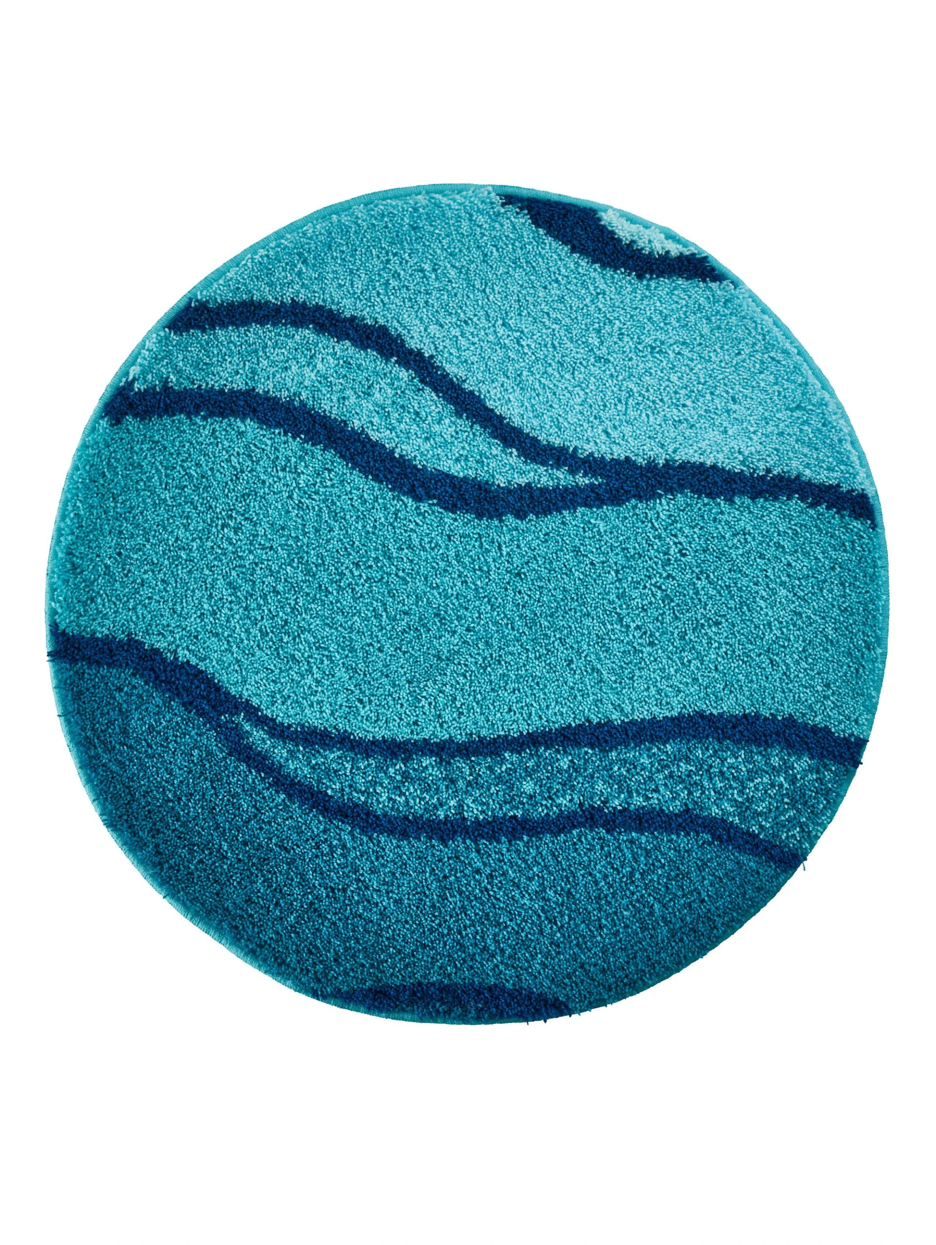 Webschatz Badematte Rund 'Straubing' In Türkis – Bild 5