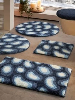 Webschatz Badematte Rund 'Tokio' In Blau