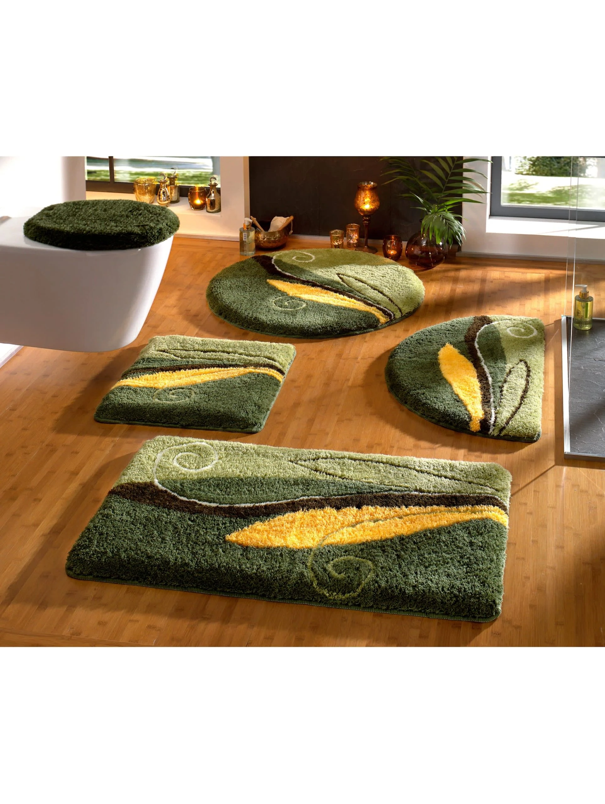Webschatz Bademattenserie 'Aspen' In Grün