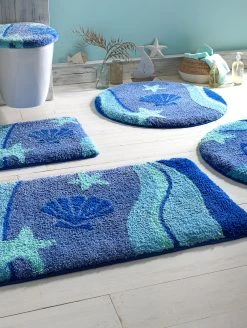 Webschatz Duschvorlage Halbrund 'Blokhus' In Türkis