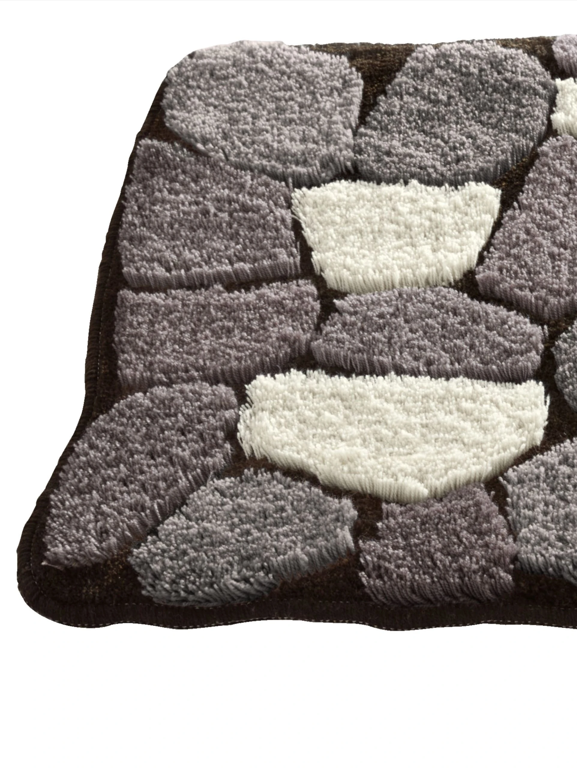 Webschatz Duschvorlage Halbrund 'Stone' In Grau – Bild 3