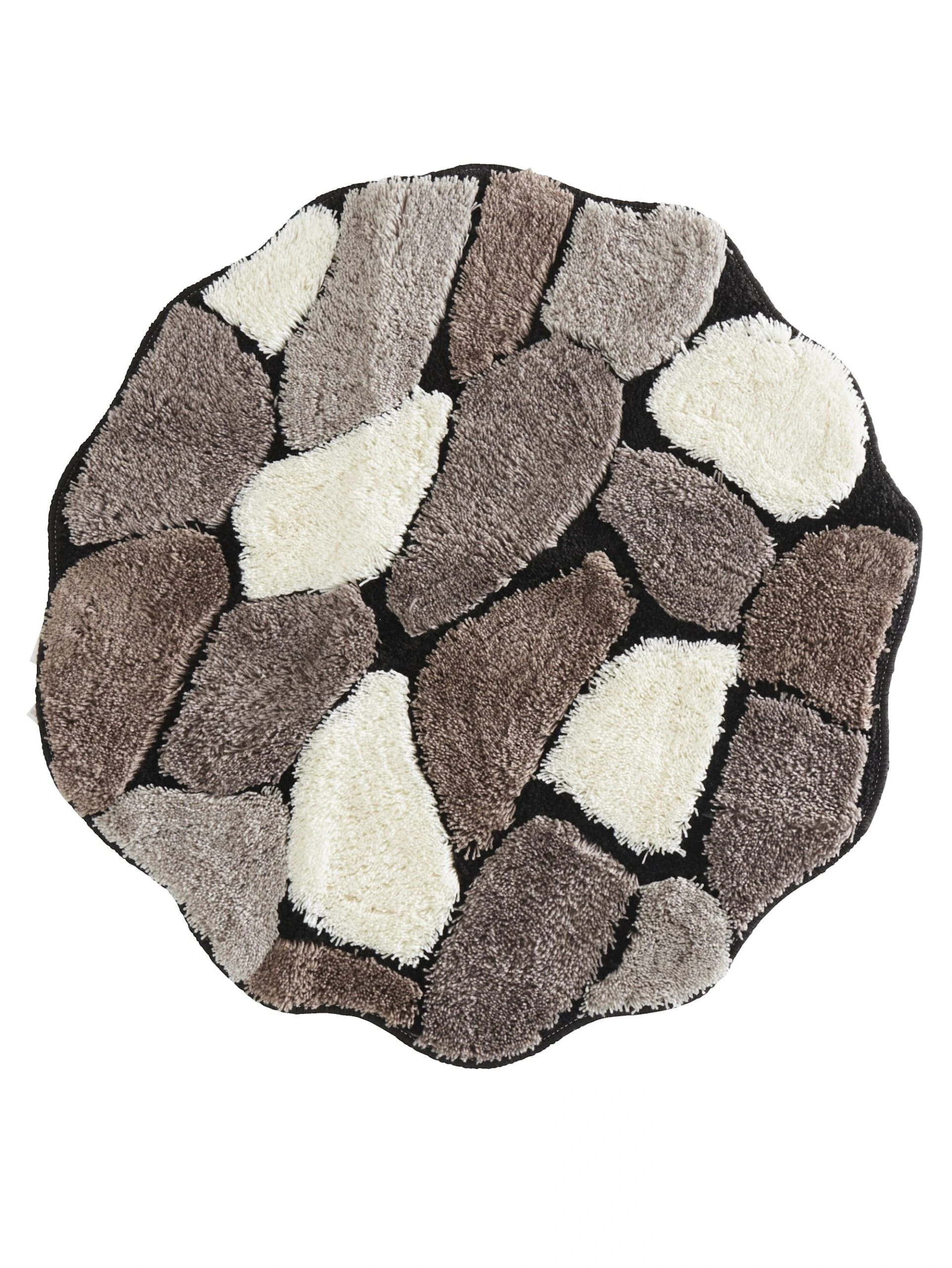 Webschatz Duschvorlage Halbrund 'Stone' In Grau – Bild 4