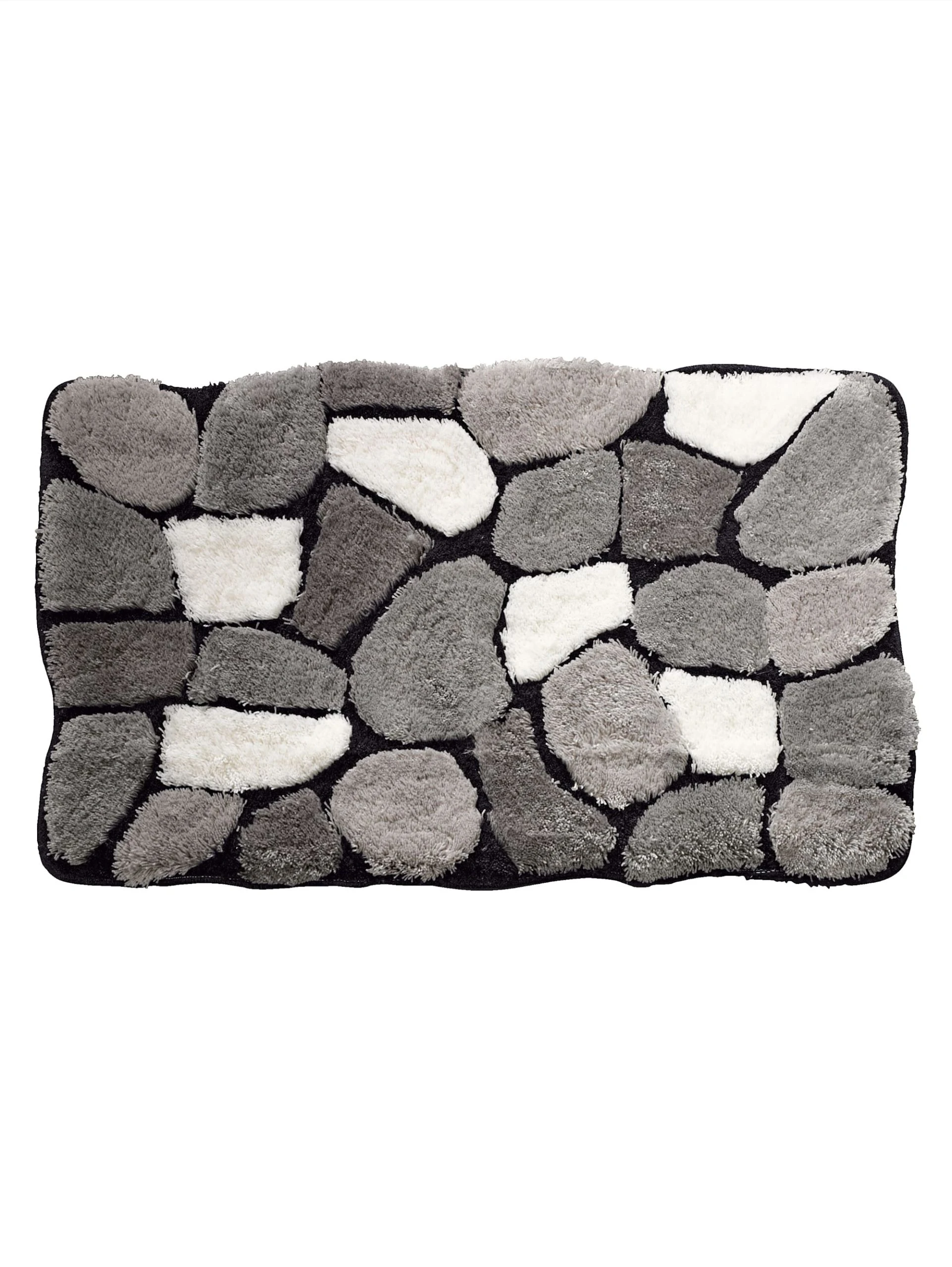 Webschatz Duschvorlage Halbrund 'Stone' In Grau