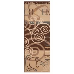 Zala Living Kurzflor Küchenläufer Coffee Ornament Braun 67x180 Cm