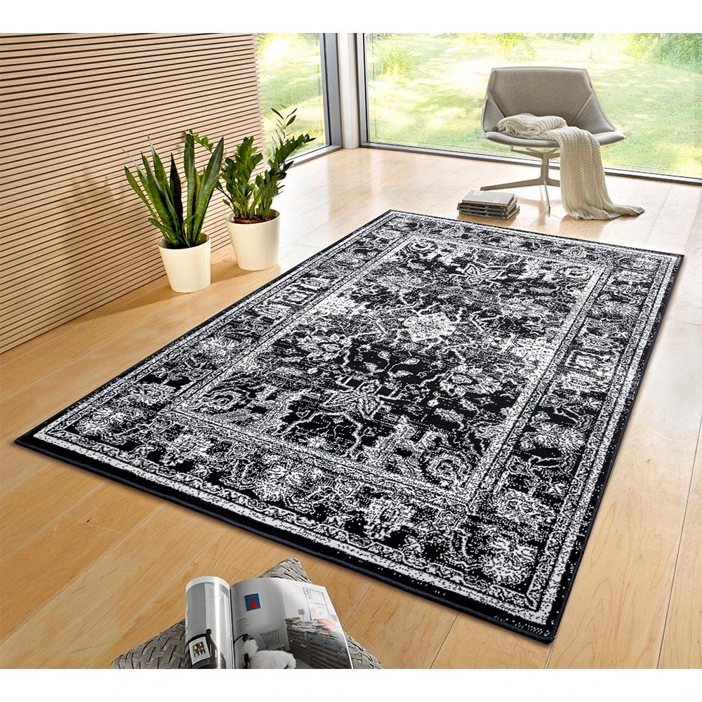 Zala Living Kurzflor Teppich Glorious Schwarz Creme – Bild 2