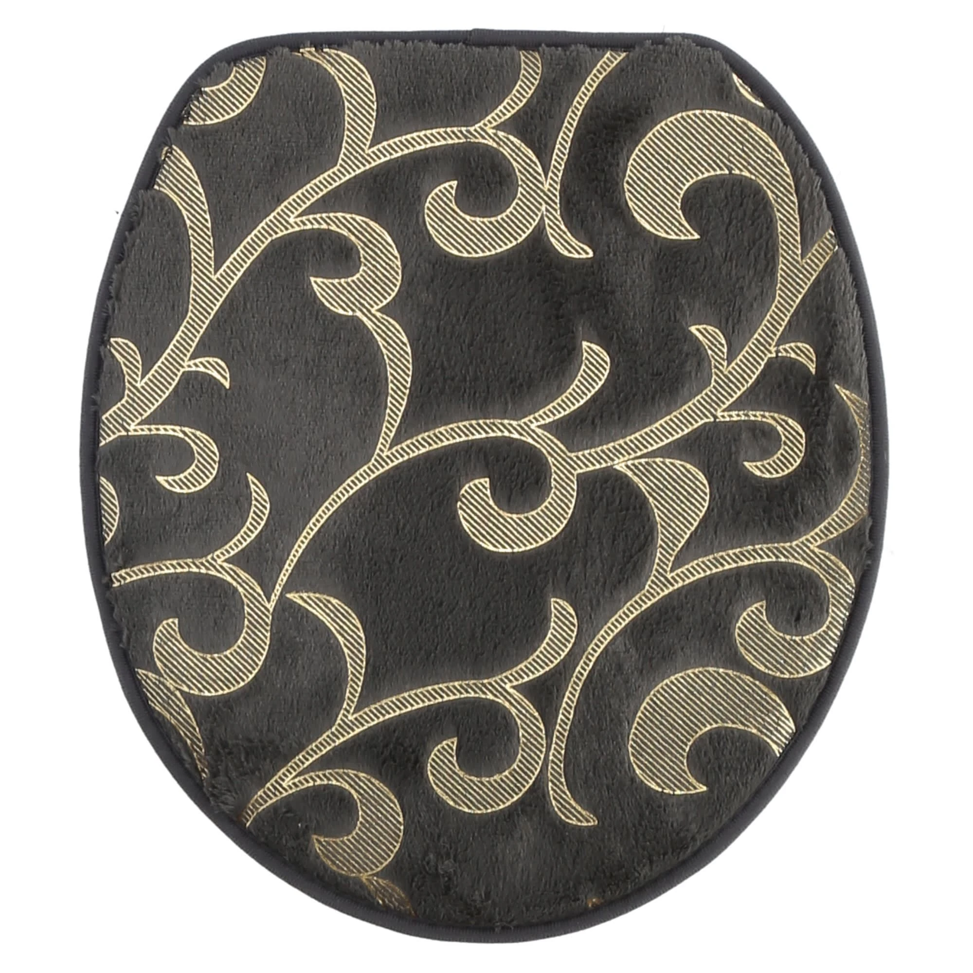 Zellerfeld 3-teilig Bad Matte Dusche Set Rutsch Stand Bad Matten In Grau-Gold – Bild 2