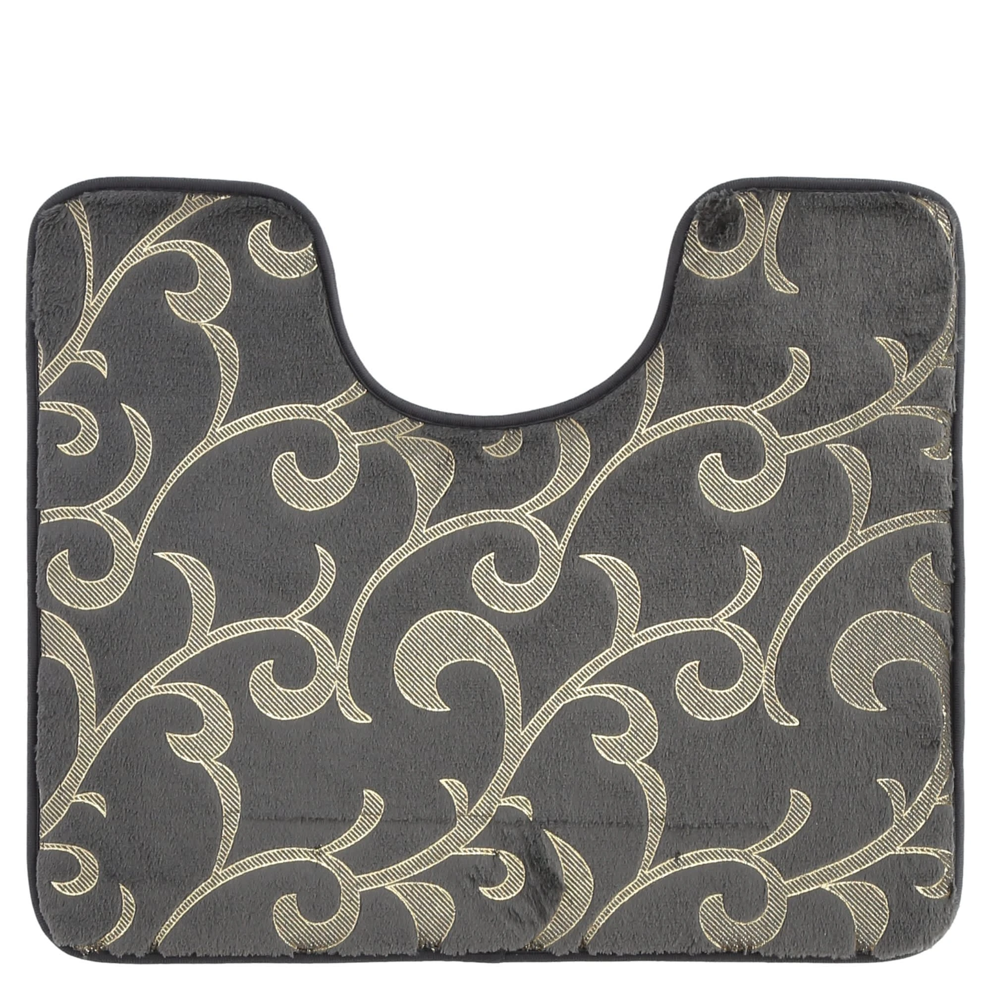 Zellerfeld 3-teilig Bad Matte Dusche Set Rutsch Stand Bad Matten In Grau-Gold – Bild 3