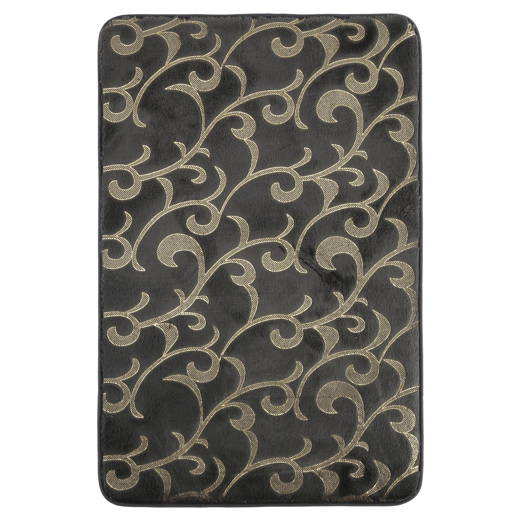 Zellerfeld 3-teilig Bad Matte Dusche Set Rutsch Stand Bad Matten In Grau-Gold – Bild 4