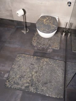 Zellerfeld 3-Teilig Marmour Badematte In Grau