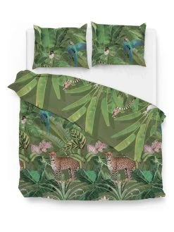 Zo! Home Mako-Satin-Bettwäsche-Set "Raif" In Grün