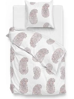 Zo! Home Mako-Satin-Bettwäsche-Set "Yael" In Pink/ Weiß